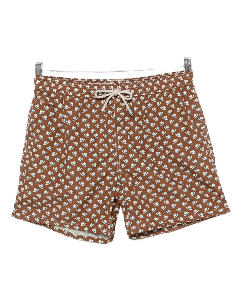 MC2 Saint Barth hat-print swim shorts - Braun Braun