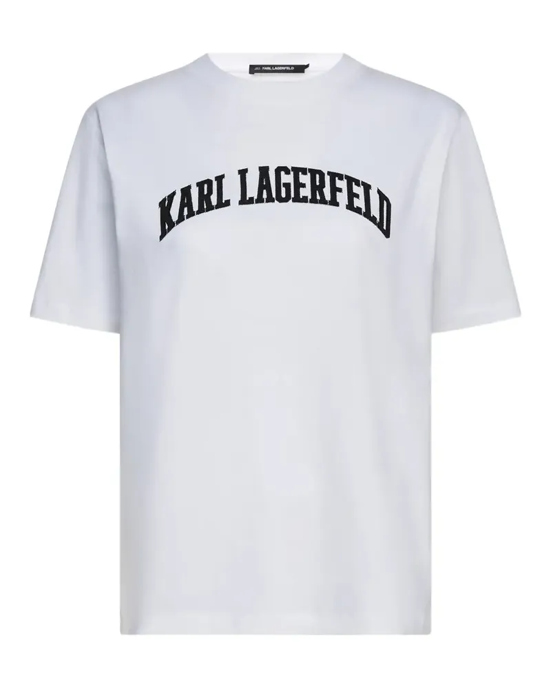 Karl Lagerfeld Collegiate logo T-shirt - Weiß Weiß