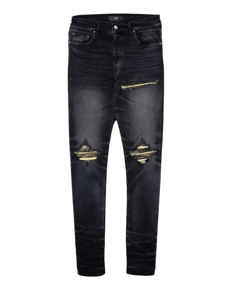Amiri MX1 bandana patch jeans - Schwarz Schwarz