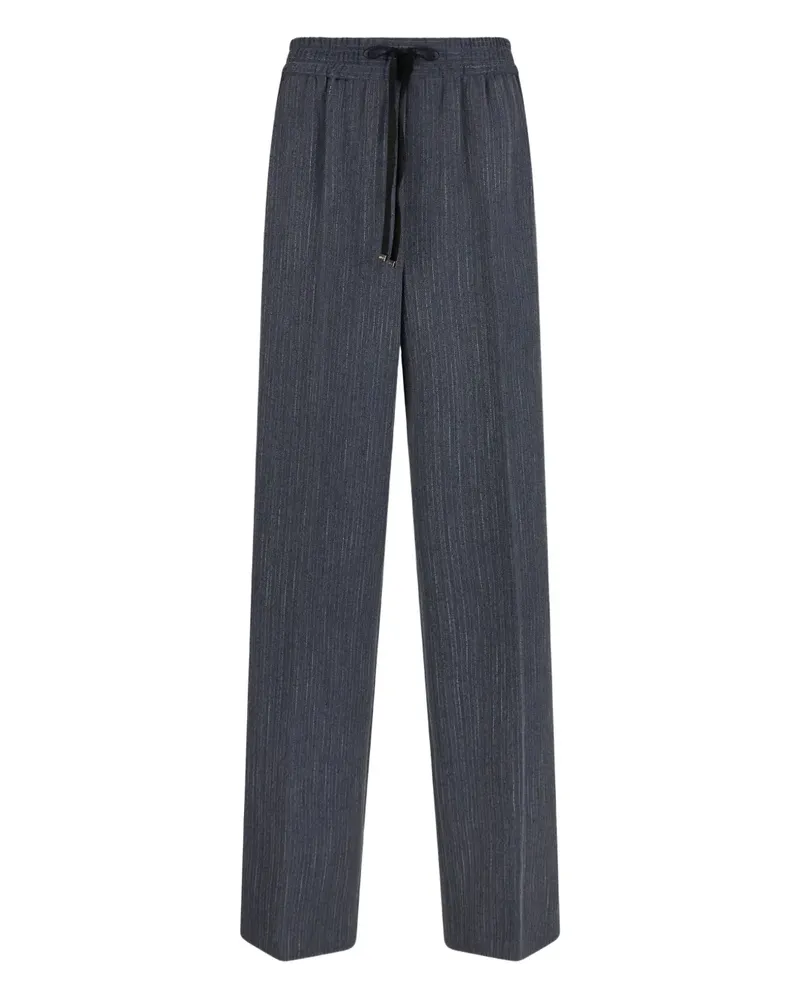 Liu Jo Pinstripe flannel trousers - Blau Blau