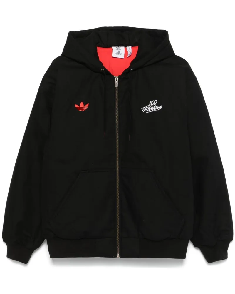 adidas x 100 Thieves Kapuzenjacke - Schwarz Schwarz