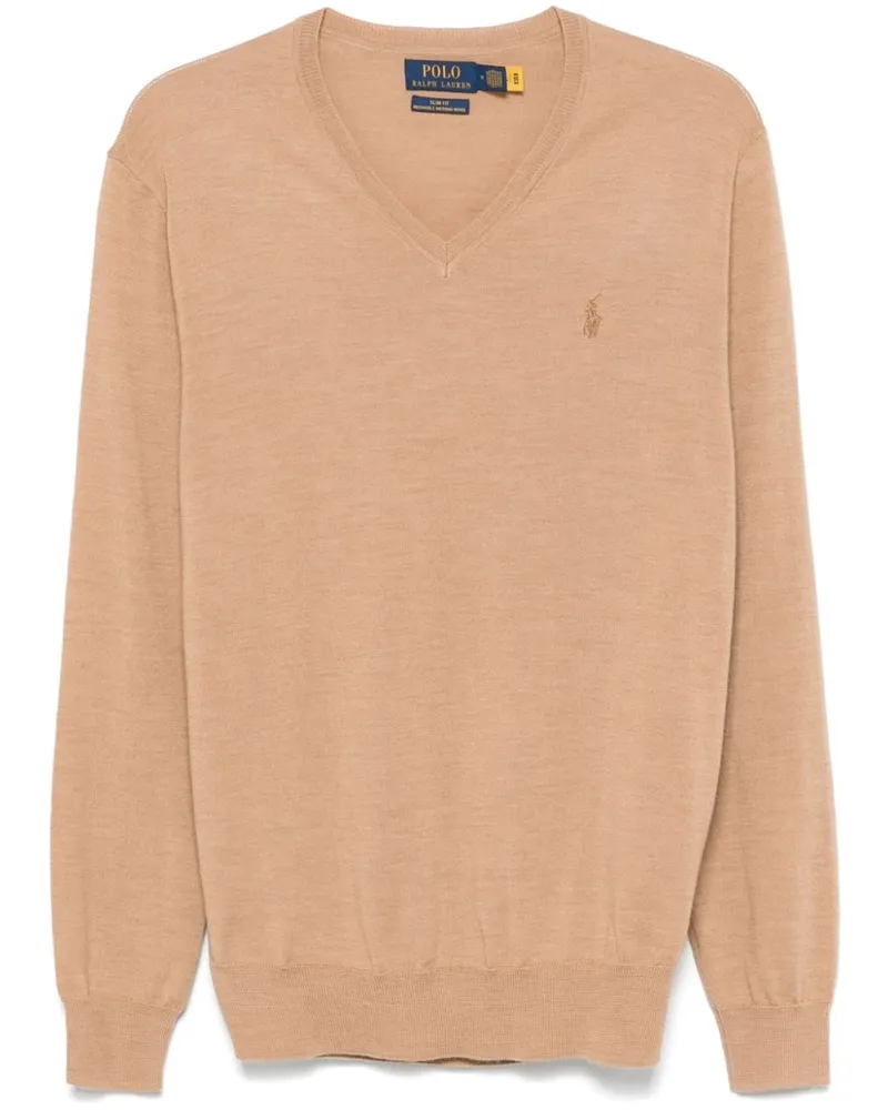Ralph Lauren Pullover mit Polo Pony - Braun Braun