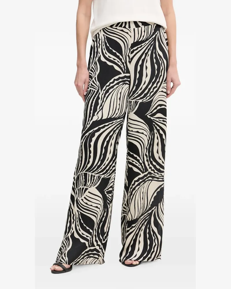 Joseph Ribkoff abstract-print wide-leg palazzo pants - Schwarz Schwarz
