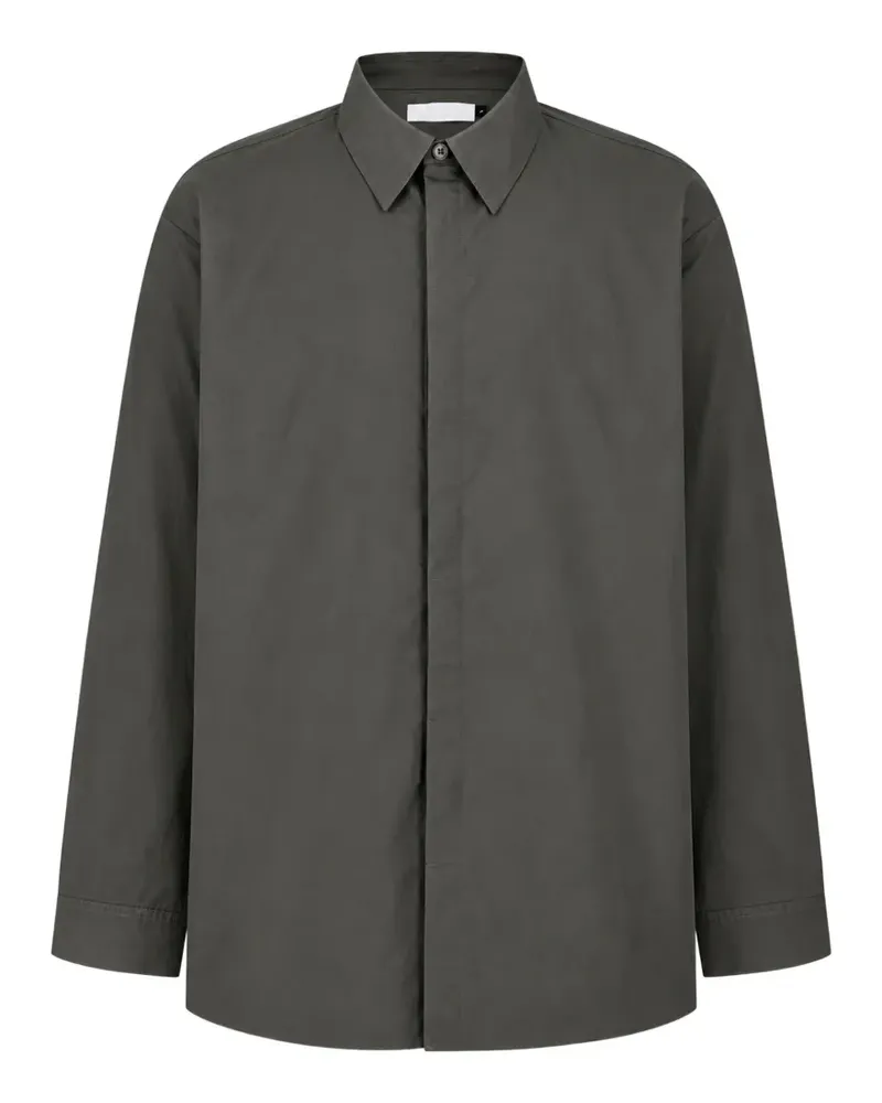 AMOMENTO oversized long-sleeve shirt - Grau Grau