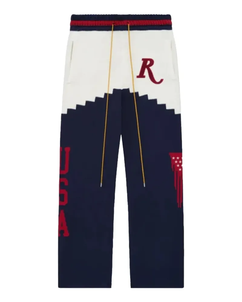 RHUDE Gestrickte Jogginghose - Blau Blau