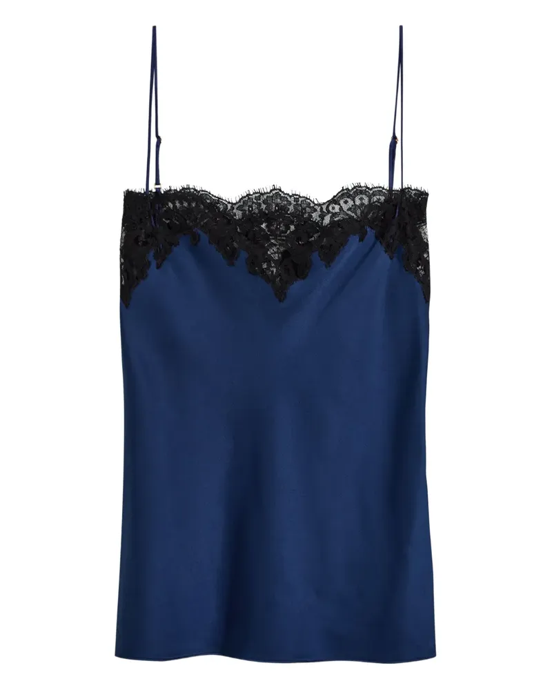 Stella McCartney lace-trim top - Blau Blau
