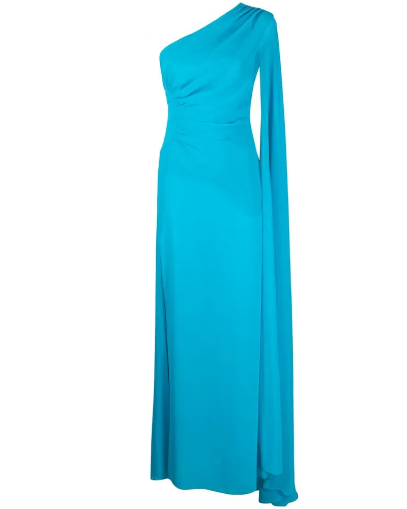 Blanca Drapiertes Azzeruolo Maxikleid - Blau Blau