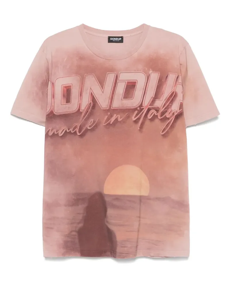 Dondup T-Shirt mit Logo-Print - Rosa Rosa