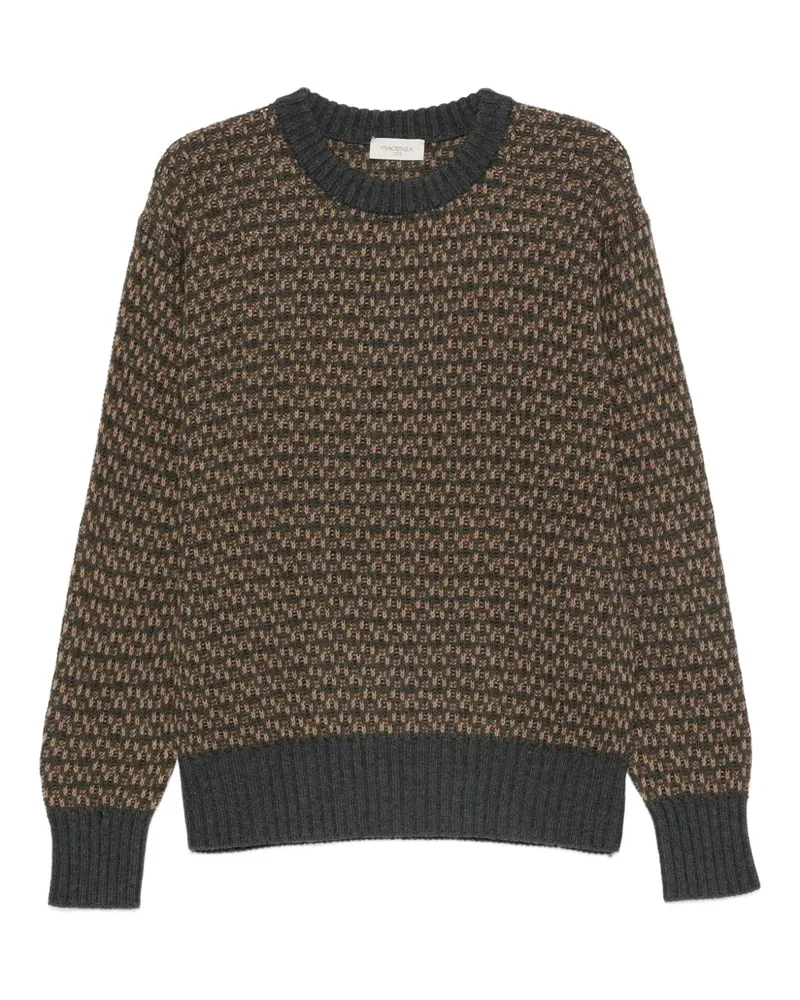 Piacenza Cashmere Pullover mit geometrischem Muster - Blau Blau