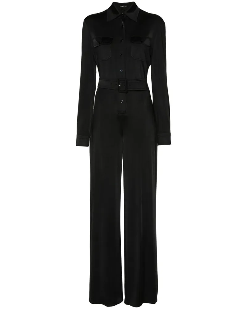 Tom Ford Jumpsuit mit geradem Bein Schwarz