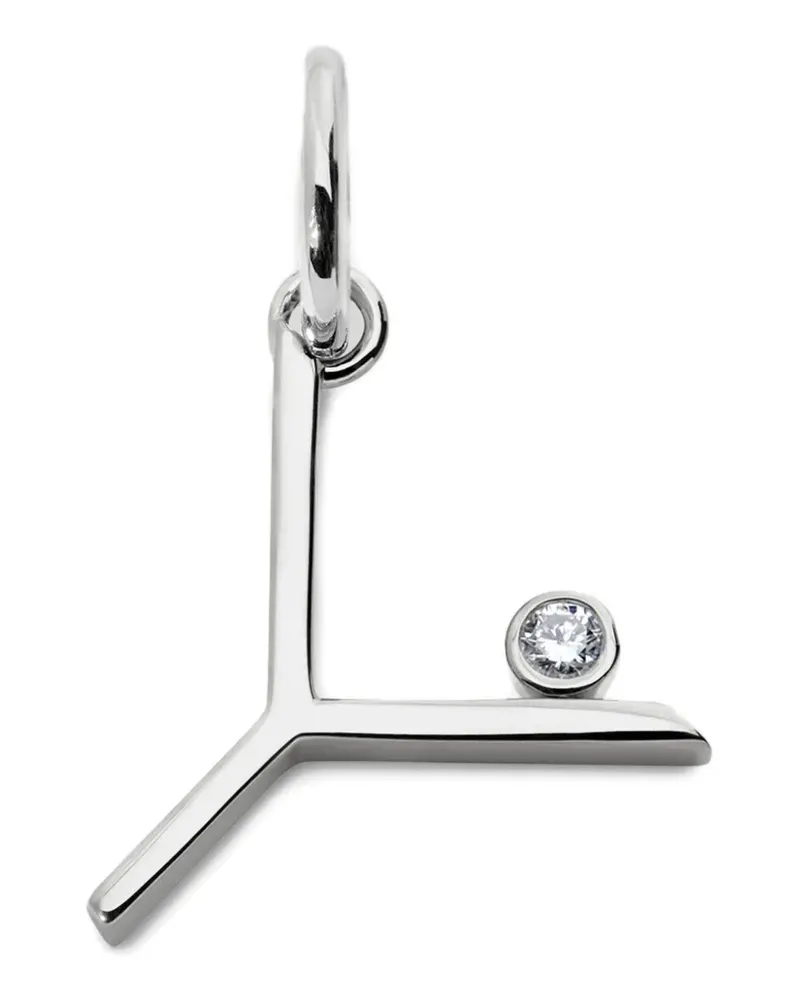 Monica Vinader Anhänger mit Diamant - Silber Silber