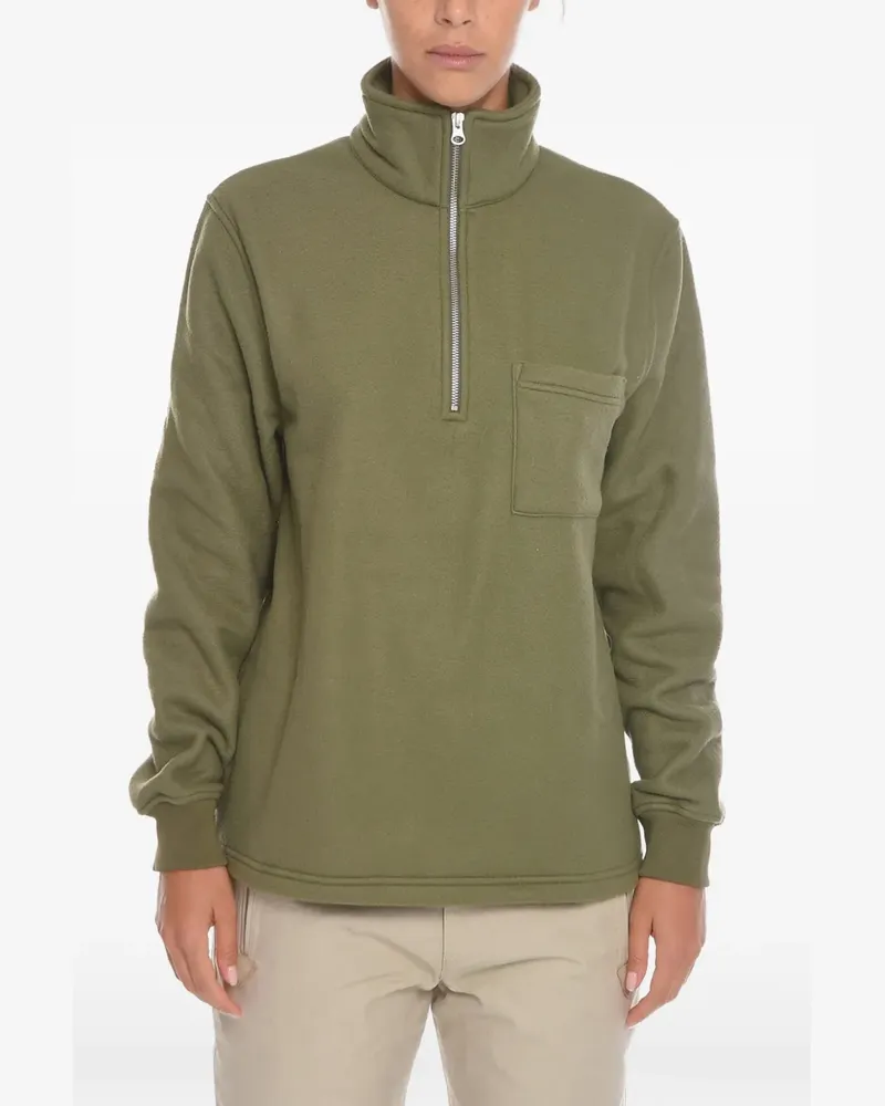 Samsøe & Samsøe half-zip chest-pocket sweater - Grün Grün