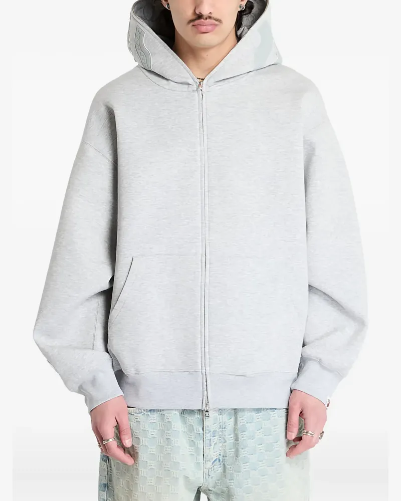 BAPE Kapuzenjacke mit Hai-Muster - Grau Grau
