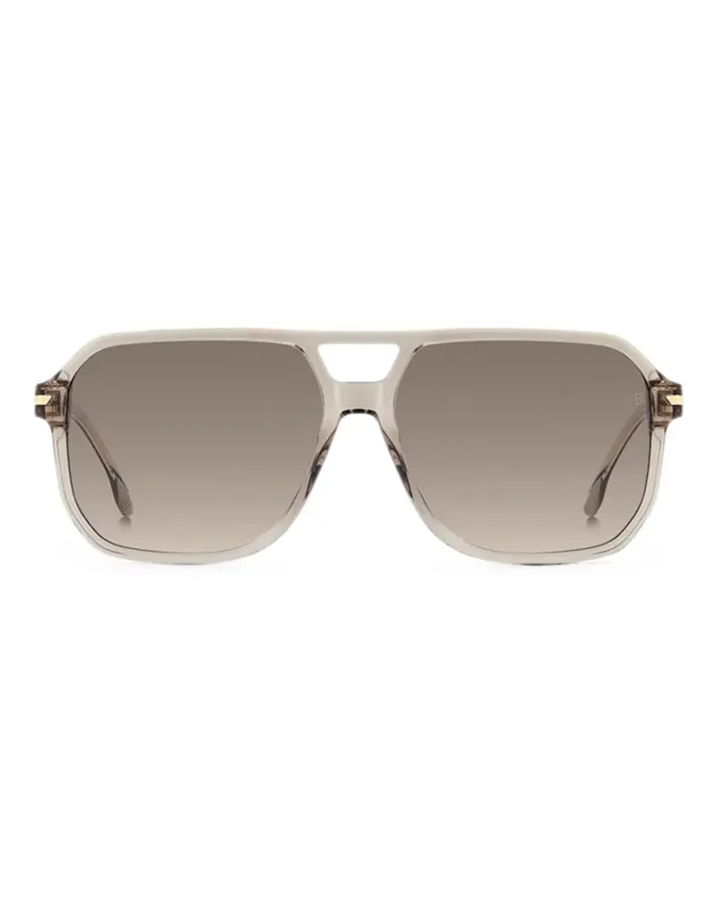 Victoria Beckham geometric-frame sunglasses - Nude Nude