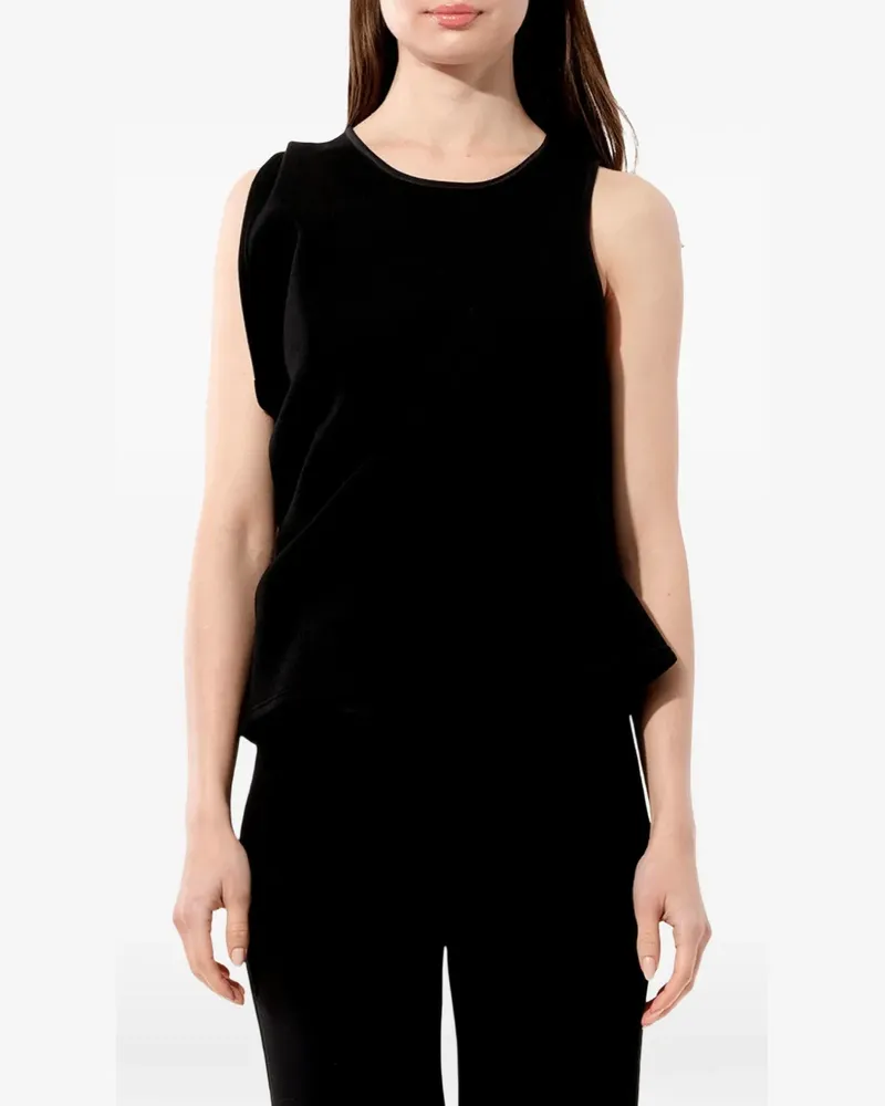 Balenciaga draped sleeveless top - Schwarz Schwarz