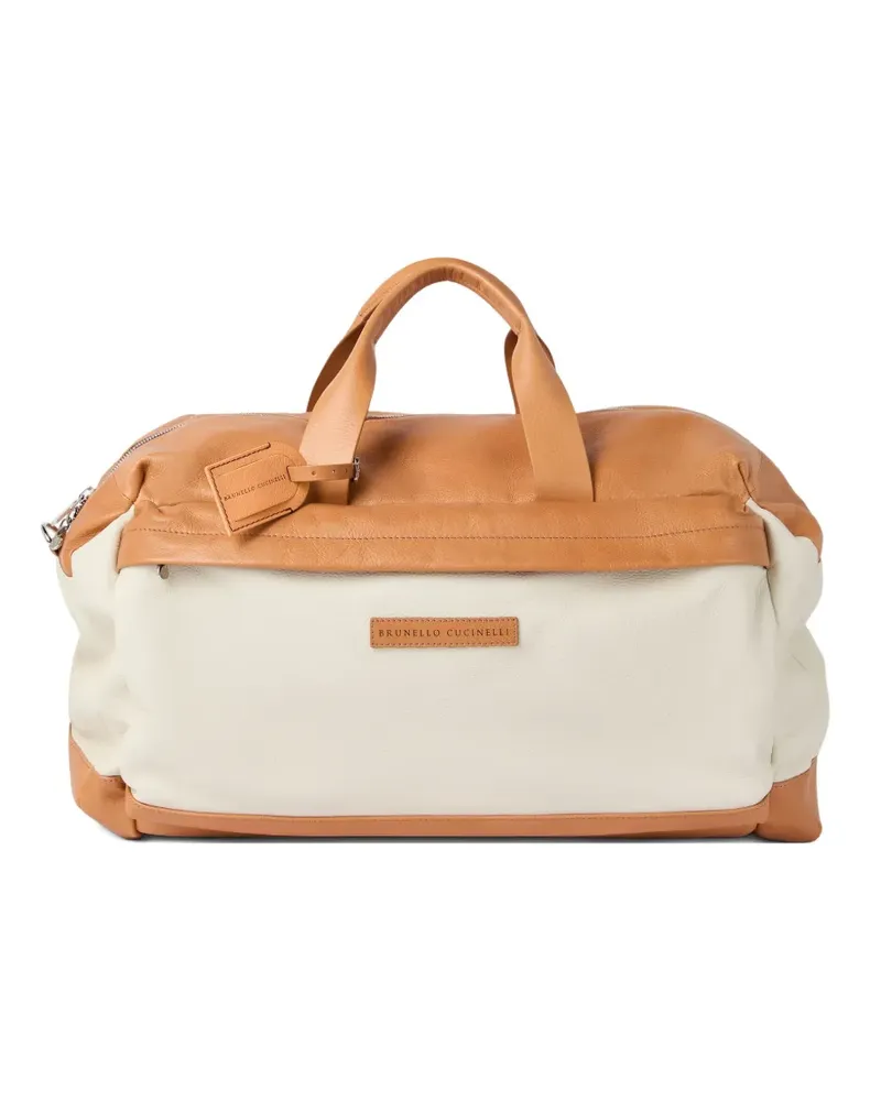 Brunello Cucinelli Reisetasche aus Leder - Nude Nude
