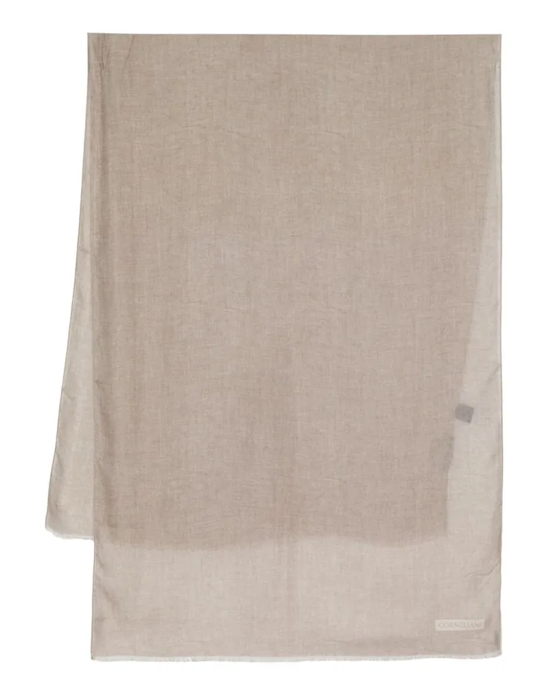Corneliani Schal mit Logo-Print - Nude Nude