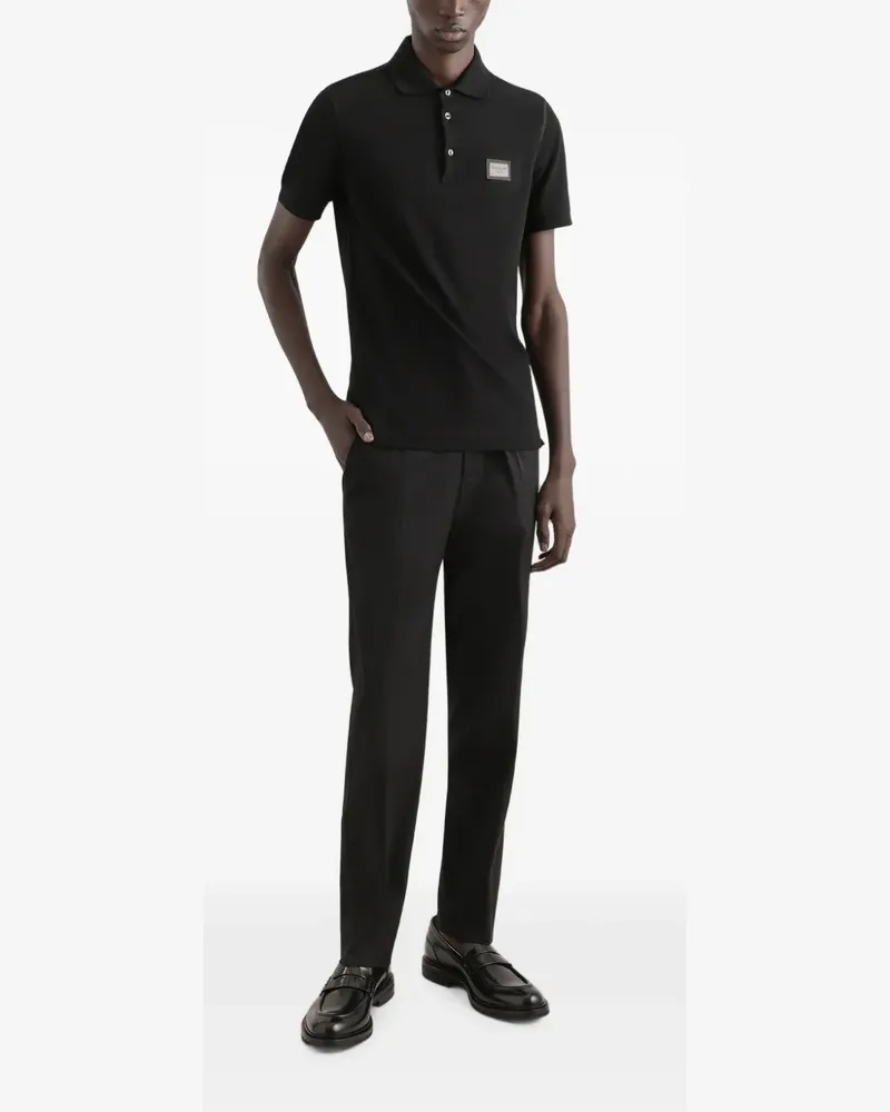 Dolce & Gabbana Hose mit Logo-Detail - Schwarz Schwarz