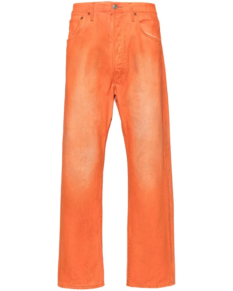 Acne Studios Tief sitzende Straight-Leg-Jeans - Orange Orange