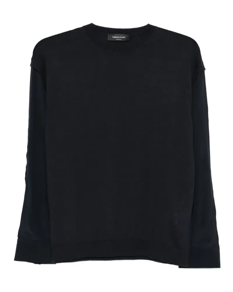 Fabiana Filippi Oberteil mit Rundhalsausschnitt - Blau Blau