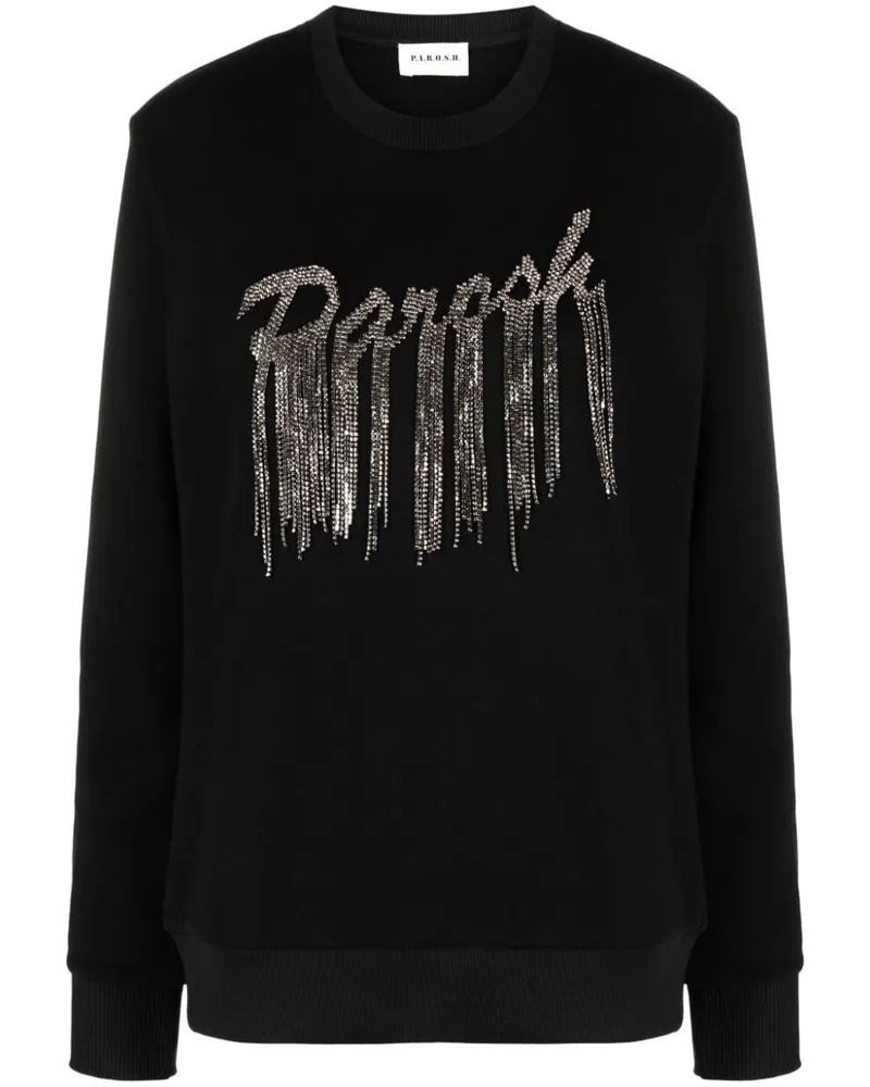 P.A.R.O.S.H. Sweatshirt mit Logo-Verzierung - Schwarz Schwarz