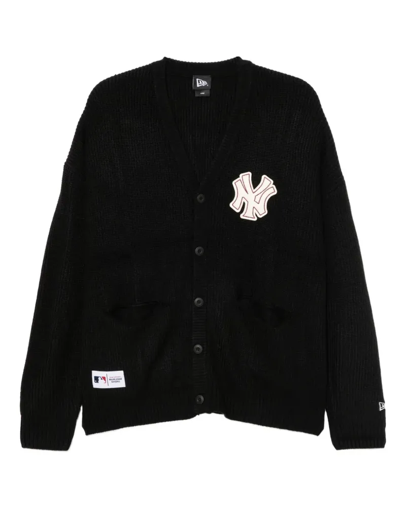 New Era Cardigan mit Logo-Patch - Schwarz Schwarz