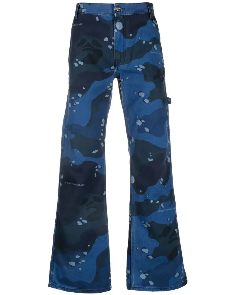 OFF-WHITE Jeans mit Camouflage-Print - Blau Blau