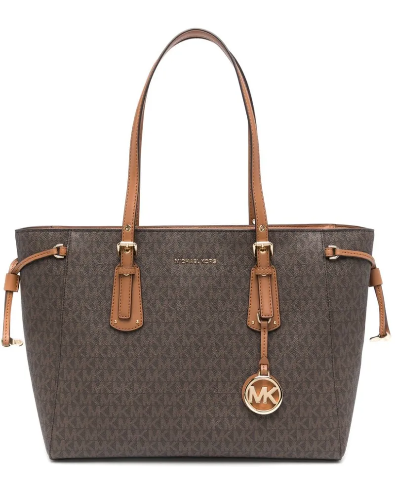Michael Kors Mittelgroße Voyager Handtasche - Braun Braun