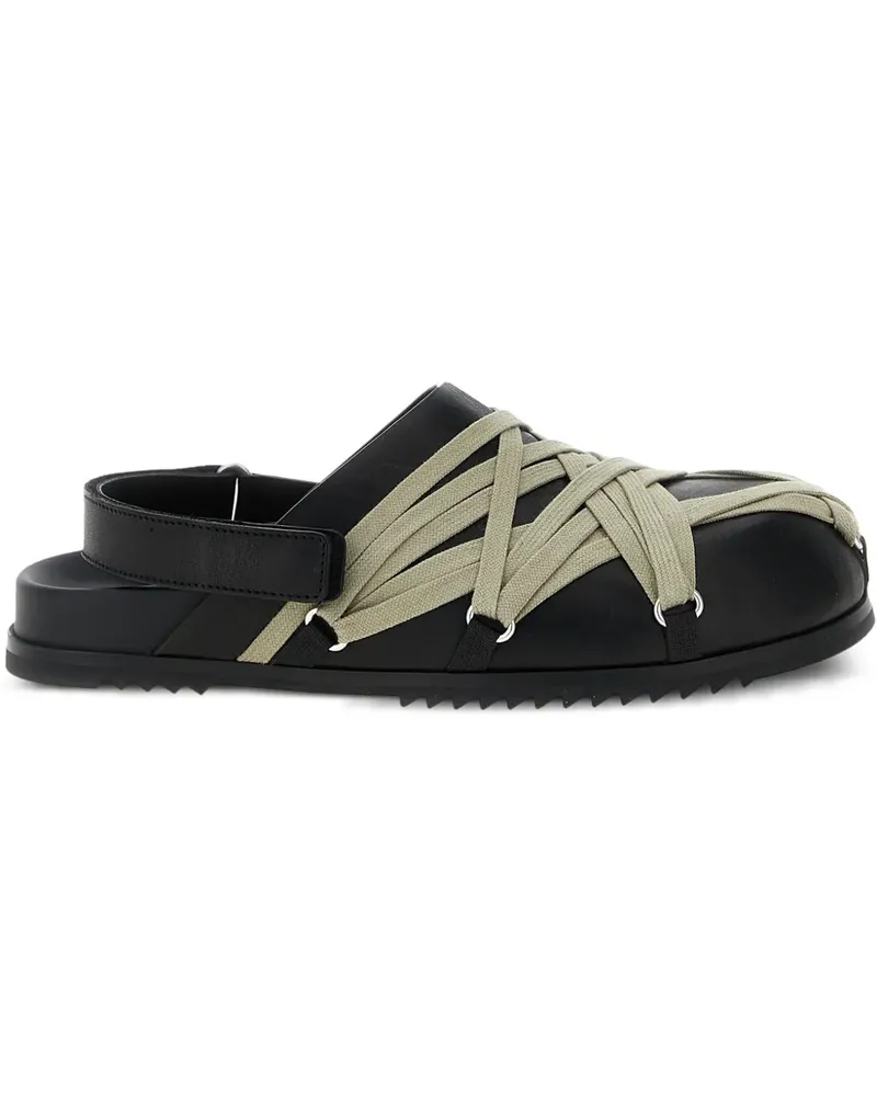 Rick Owens Granola Clogs mit Schnürung - Schwarz Schwarz