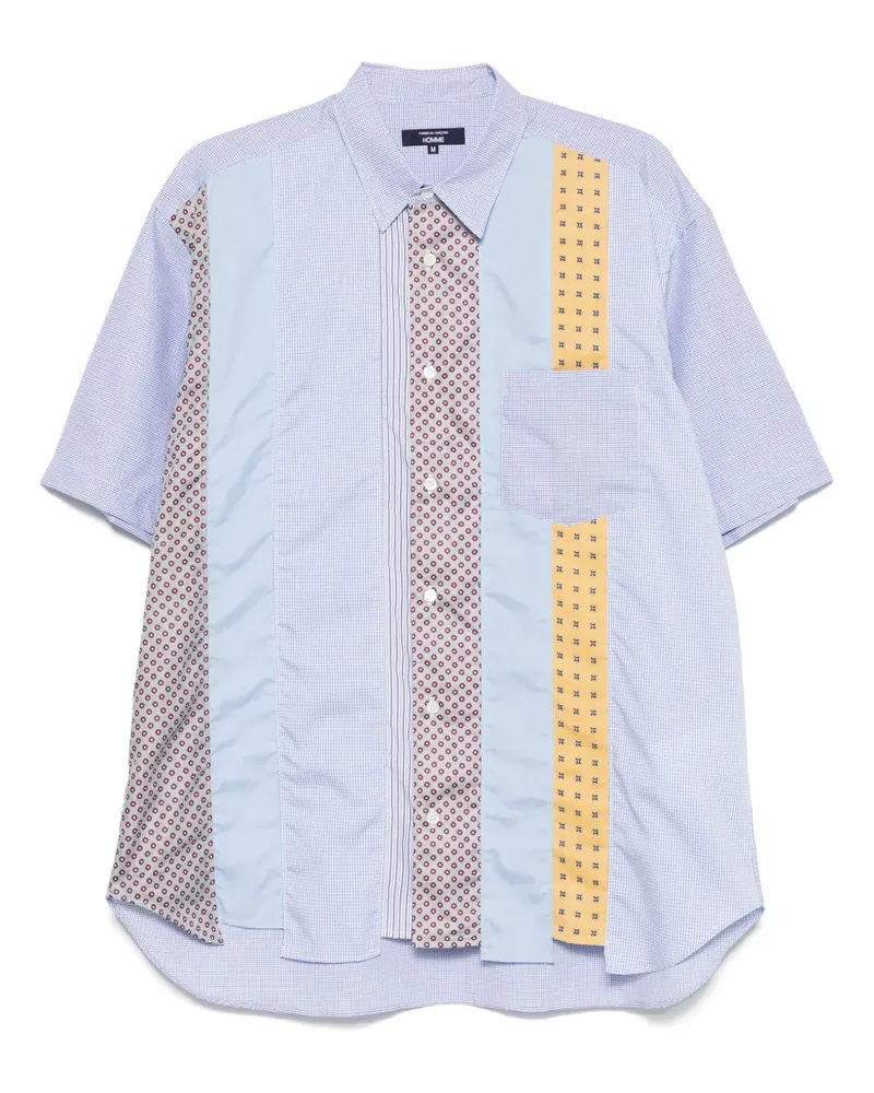 Comme des Garçons Hemd im Patchwork-Design - Blau Blau