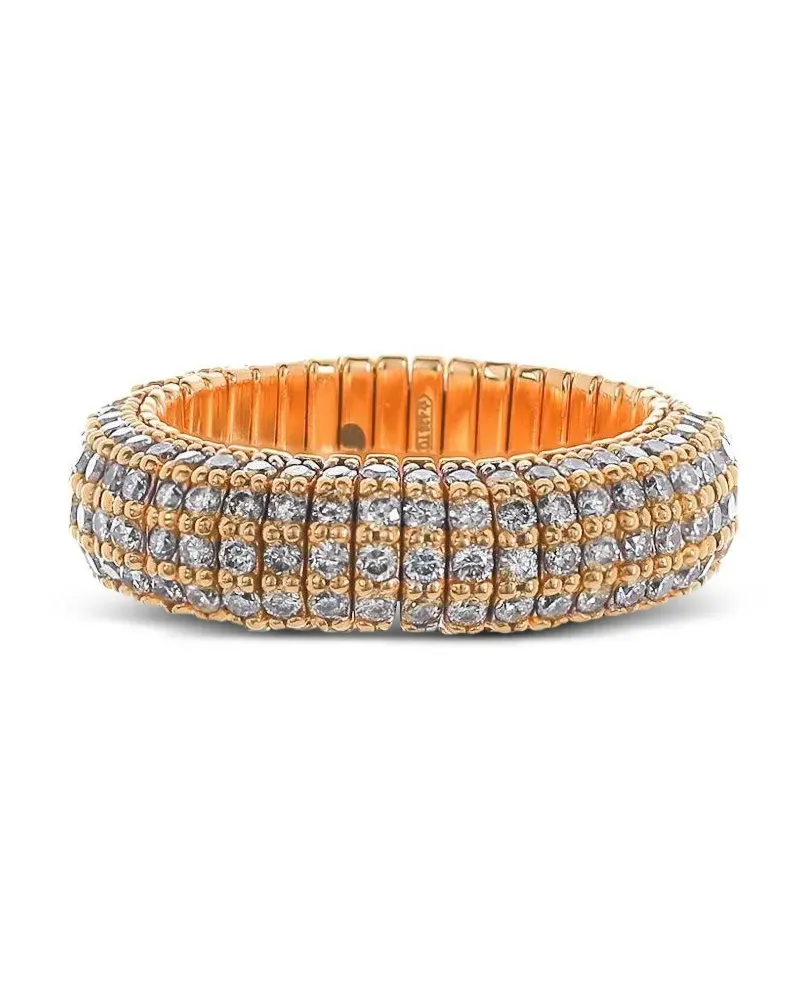 Roberto Demeglio 18kt Giotto Stretch Weißgoldring mit Diamant - Rosa Rosa
