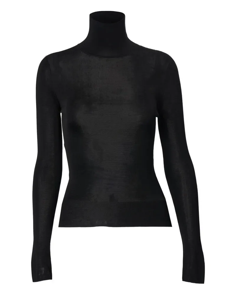 Carolina Herrera New York Langärmeliger Rollkragenpullover - Schwarz Schwarz