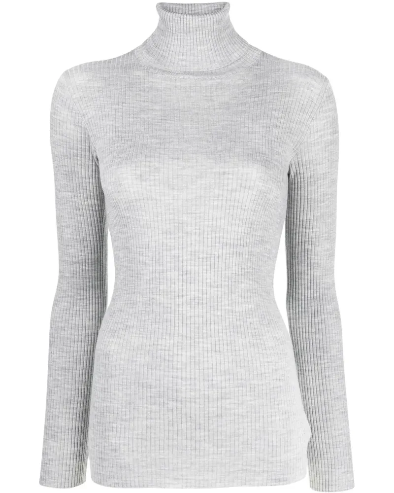 Brunello Cucinelli Gerippter Rollkragenpullover - Grau Grau