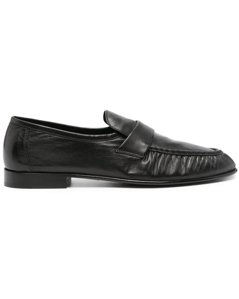 The Row Loafer aus glattem Leder - Schwarz Schwarz