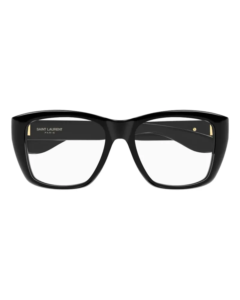 Saint Laurent Brille mit eckigem Gestell - Schwarz Schwarz