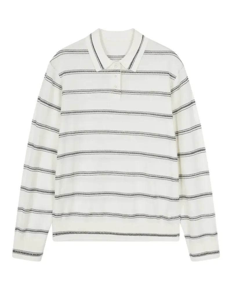 JNBY Gestreifter Pullover mit Polokragen - Nude Nude