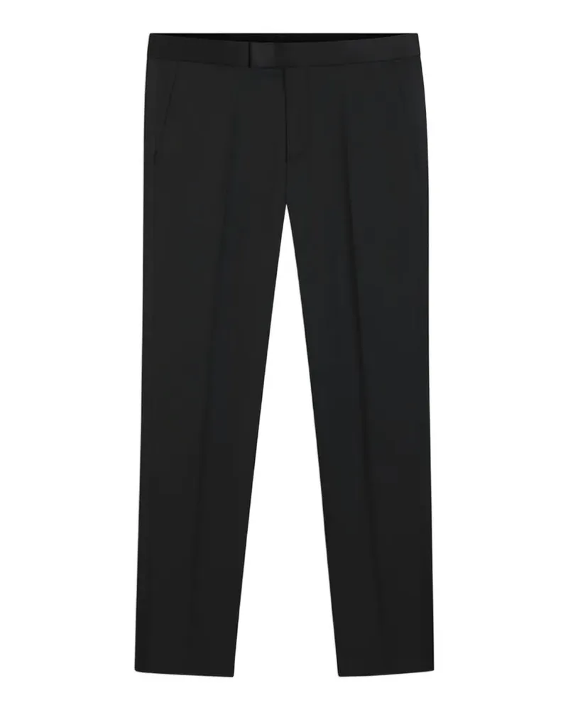 HUGO BOSS slim-fit tuxedo trousers with silk-blend trims - Schwarz Schwarz