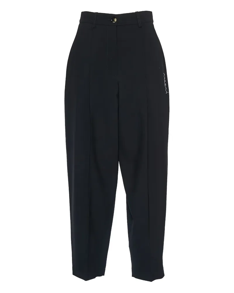 Marni Bestickte Straight-Leg-Hose - Schwarz Schwarz