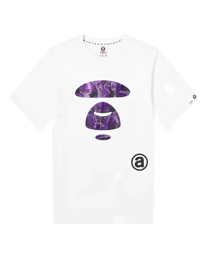 BAPE Foil Moonface T-Shirt - Weiß Weiß