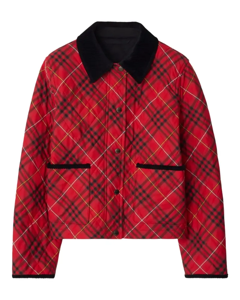 Burberry Karierte Steppjacke - Rot Rot