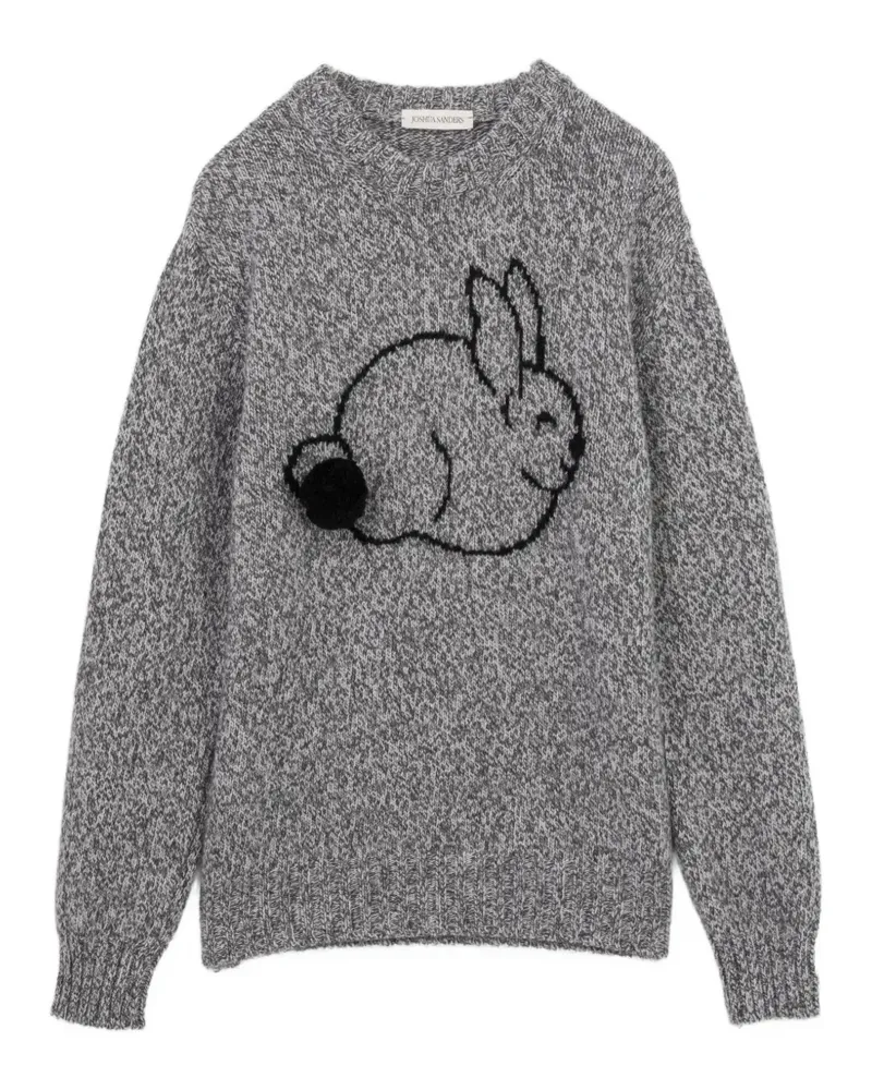 Joshua Sanders Melierter Pullover mit Hasenmotiv - Grau Grau