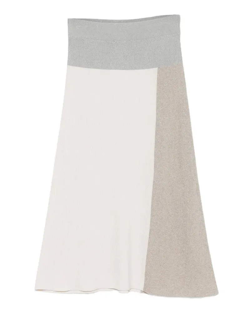 Lorena Antoniazzi colourblock midi skirt - Nude Nude