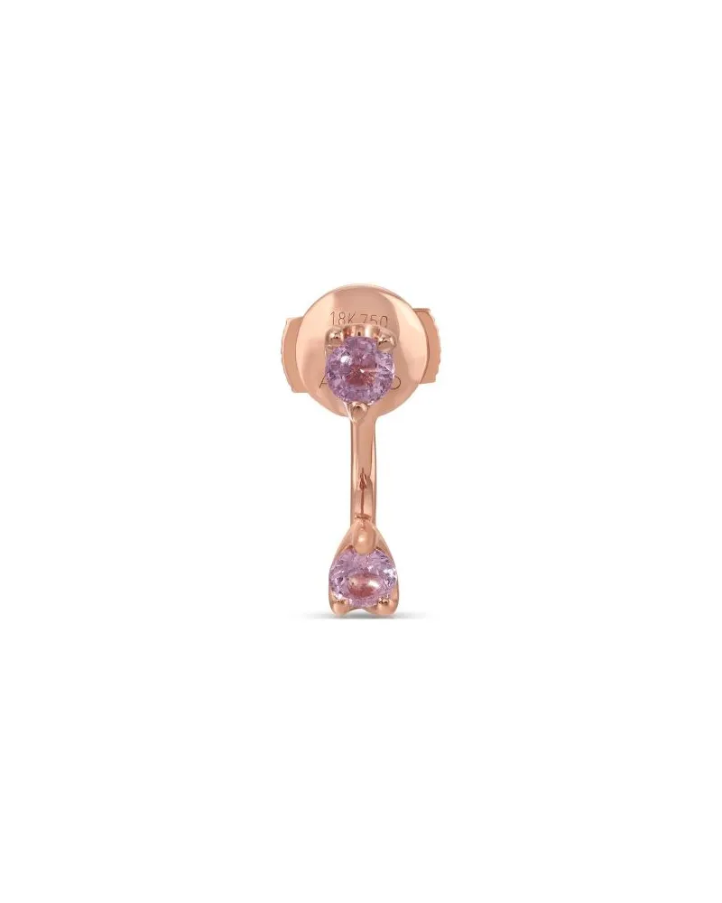 ANITA KO Einzelner 18kt Orbit Rotgoldohrring mit Saphir - Rosa Rosa