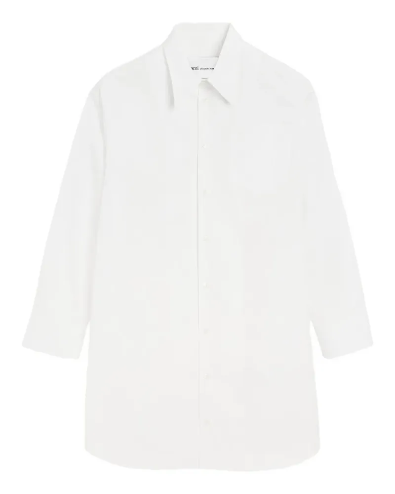 AMI Paris Ami de Coeur Hemdkleid mit Tasche - Weiß Weiß
