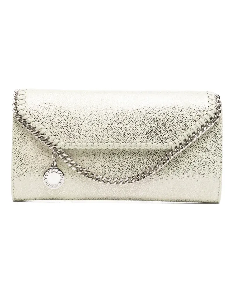 Stella McCartney Falabella logo-charm clutch bag - Nude Nude