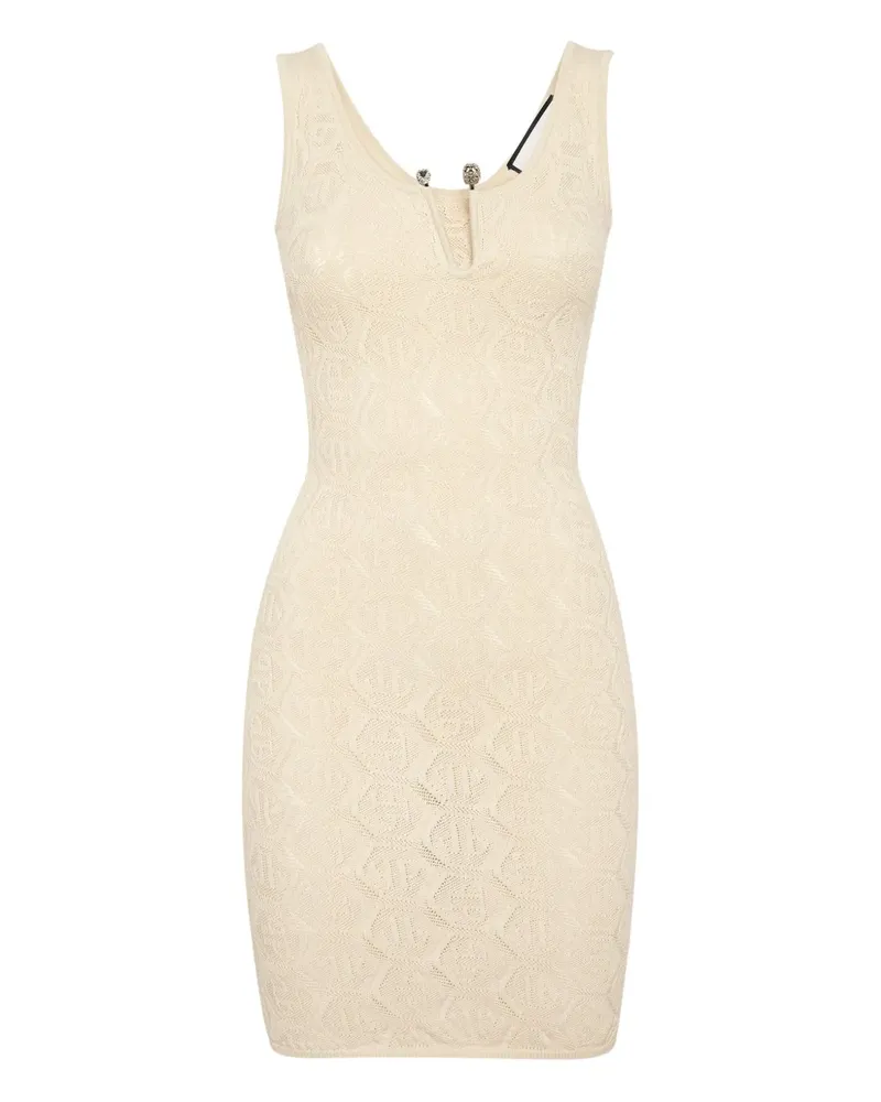Philipp Plein Minikleid mit Monogramm-Print - Nude Nude
