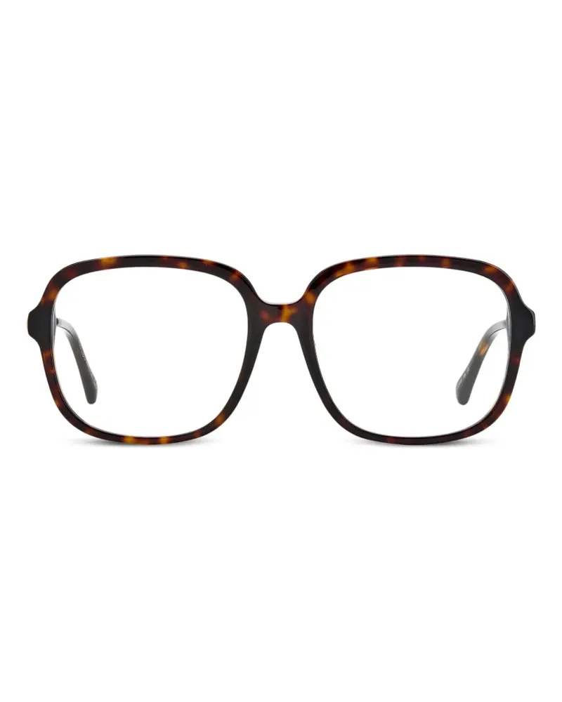 Jimmy Choo Eckige Brille in Schildpattoptik - Braun Braun