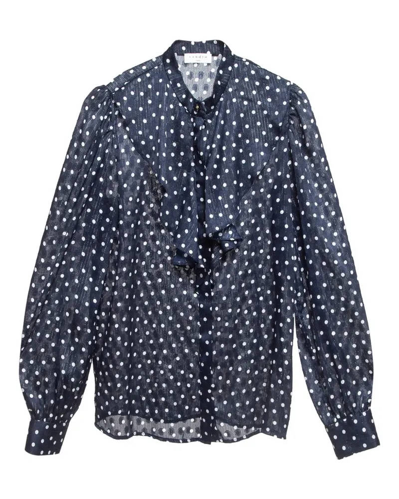 Sandro 2024 Hemd mit Polka Dots - Blau Blau