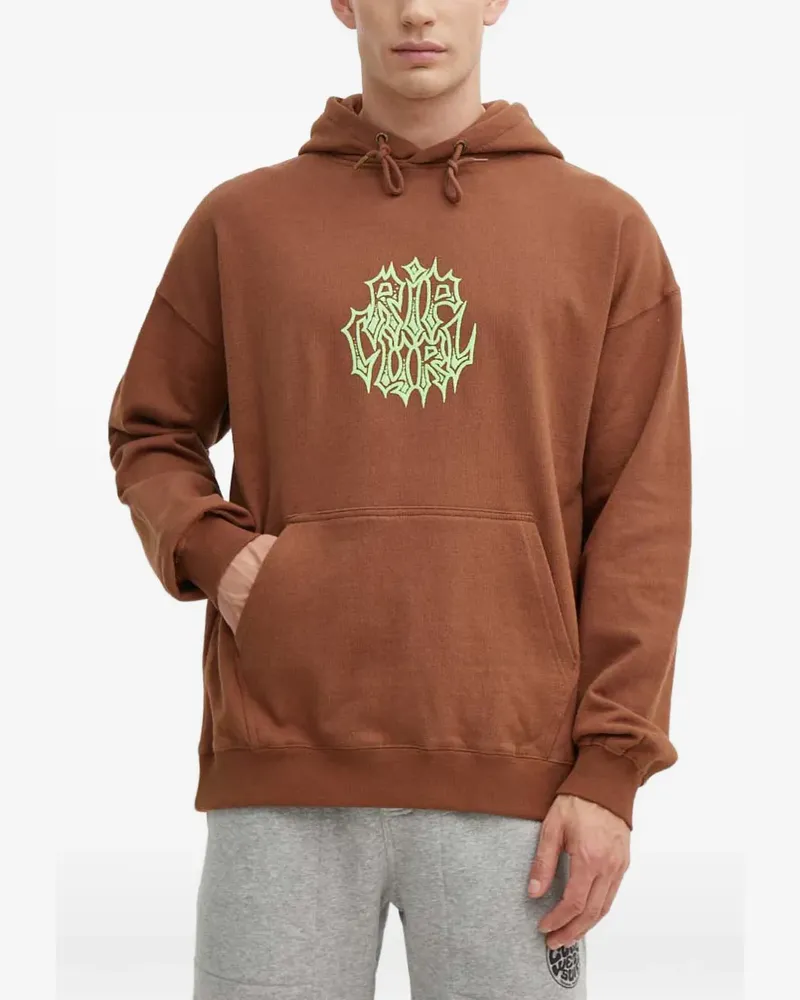 Rip Curl graphic-print drawstring hoodie - Braun Braun