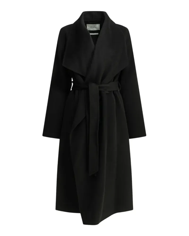 IVY & OAK belted shawl-collar coat - Schwarz Schwarz